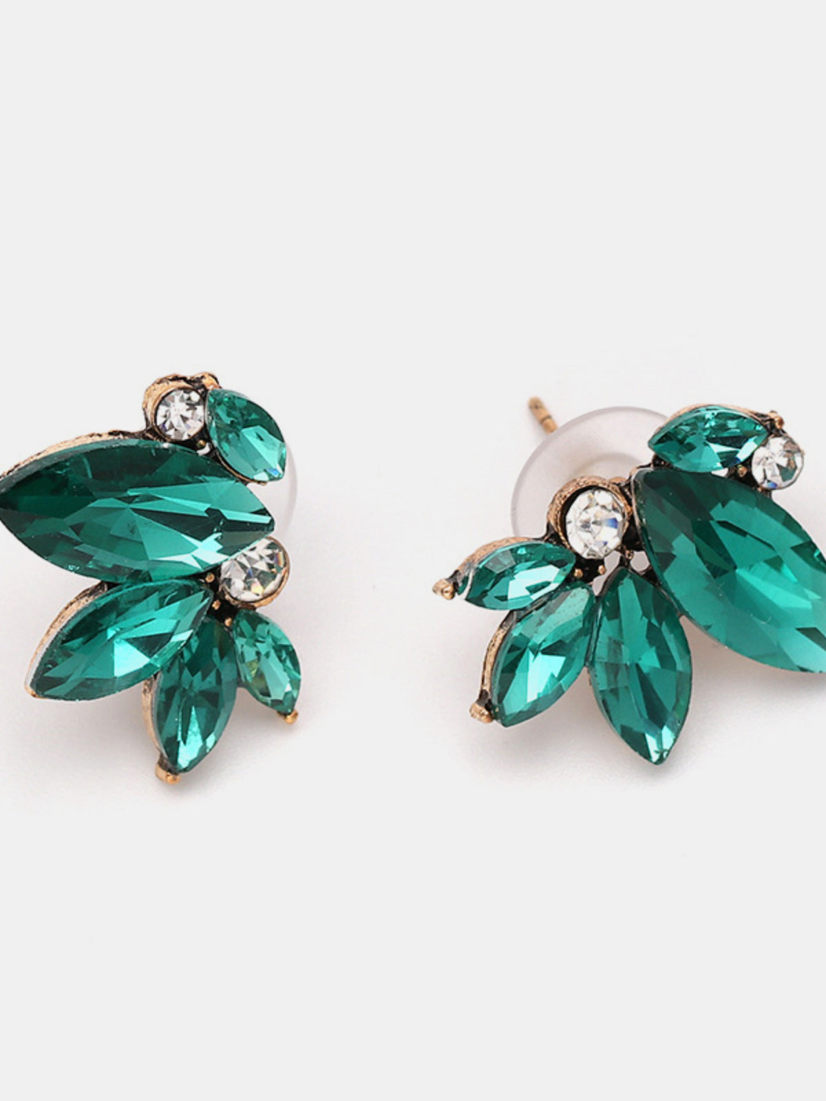 Alloy Rhinestone Flower Stud Earrings - Charming Charlie