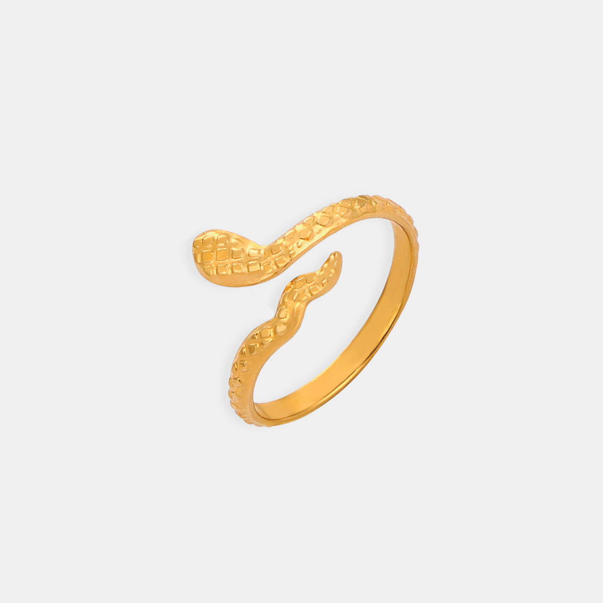 Titanium Steel Snake Shape Bypass Ring - Charming Charlie