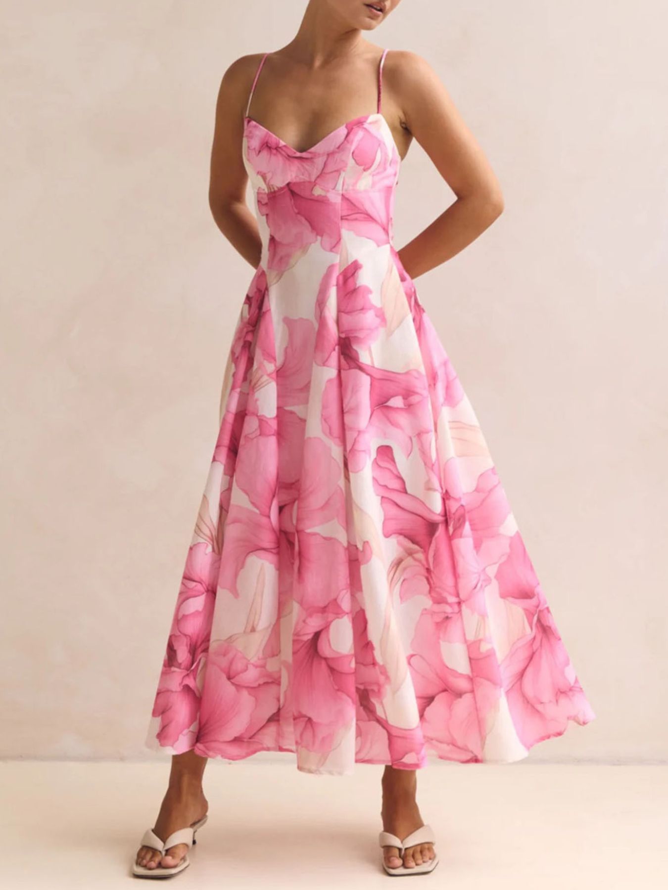 Floral Print Spaghetti Strap Midi Dress Charming Charlie Floral Print Spaghetti Strap Midi Dress Charming Charlie