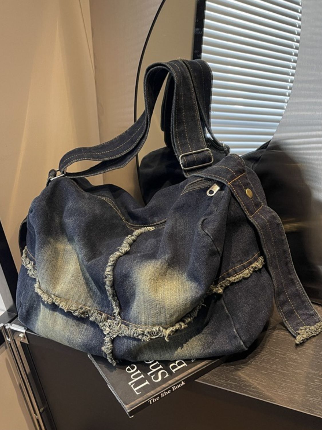 Raw Hem Gradient Crossbody Bag - Charming Charlie
