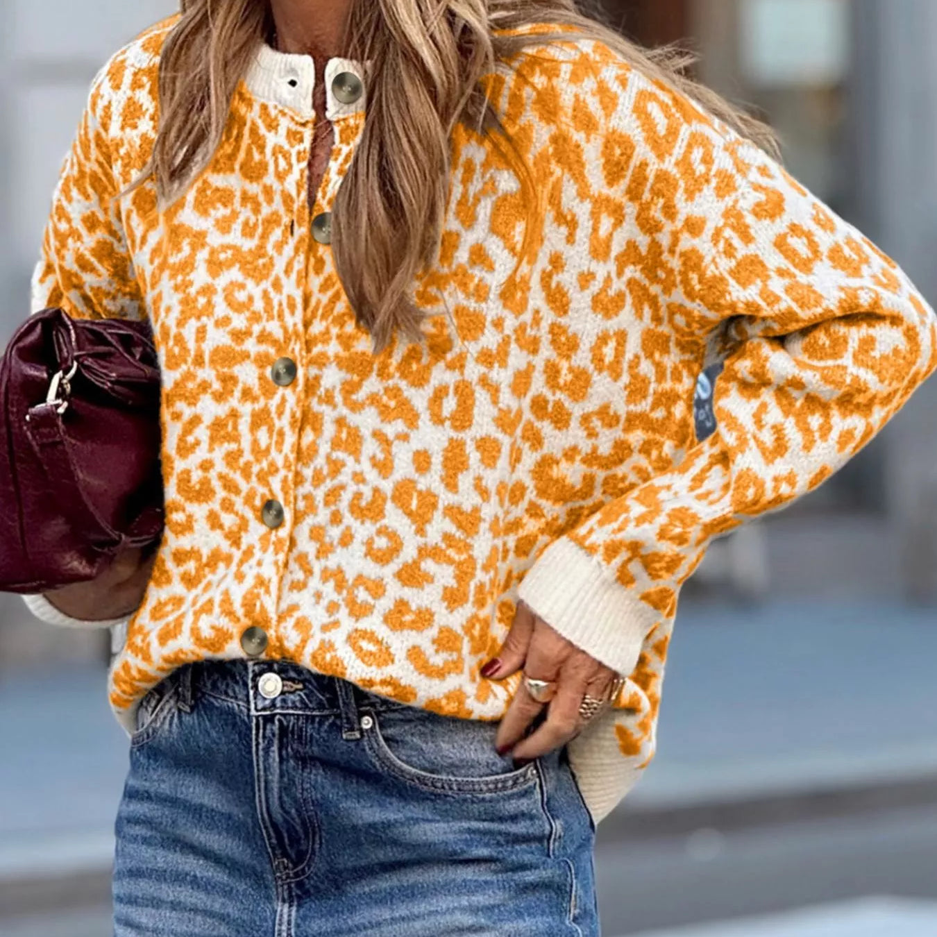 キャンディストリッパー STAR LEOPARD KNIT CARDIGAN FLUFFY STAR キャンディストリッパー STAR LEOPARD KNIT CARDIGAN FLUFFY STAR