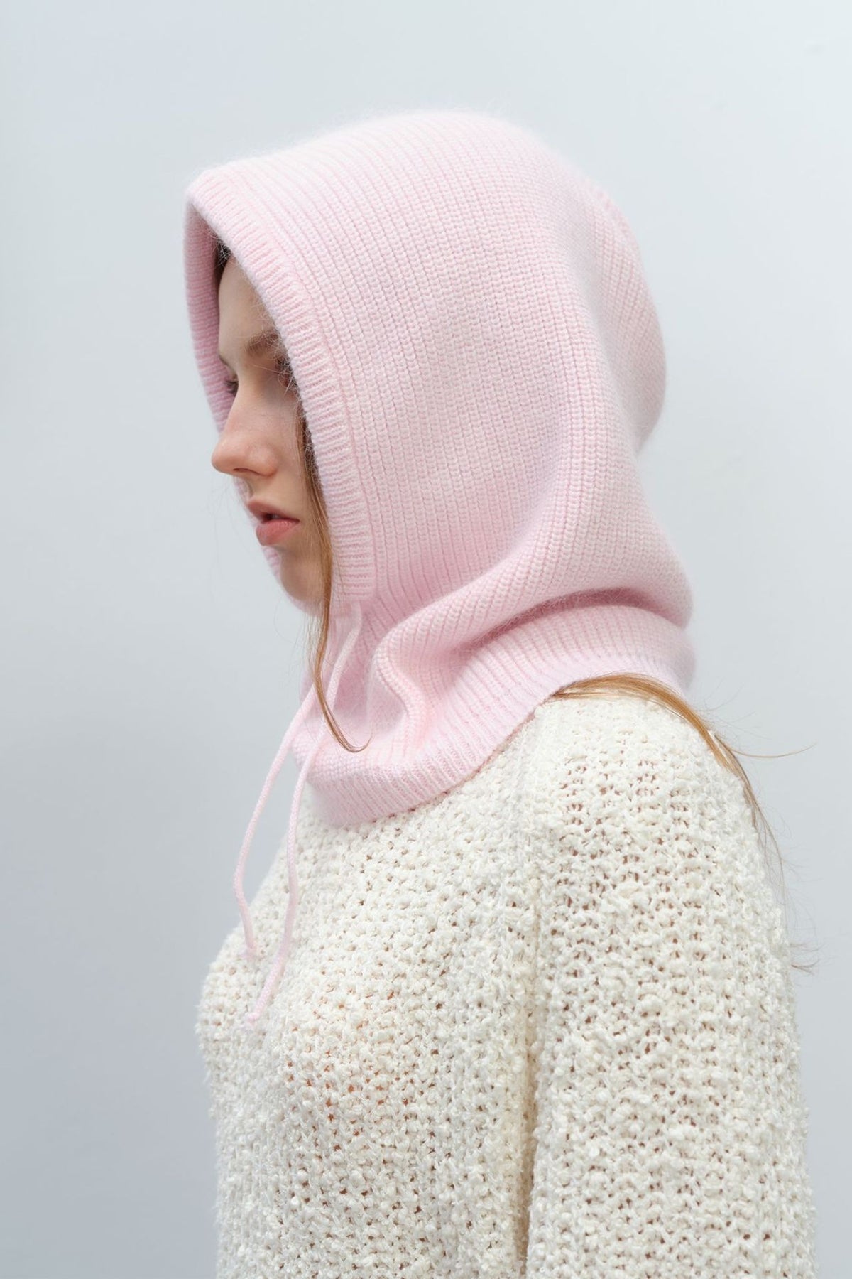 Drawstring Solid Color Thermal Knit Hat - Charming Charlie
