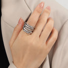 Titanium Steel Multi-Layered Ring - Charming Charlie