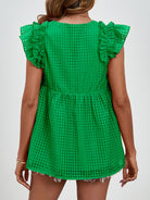 Ruched V-Neck Cap Sleeve Blouse - Charming Charlie