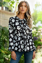 Fleur with Flair Ruffle Sleeve Blouse - Charming Charlie