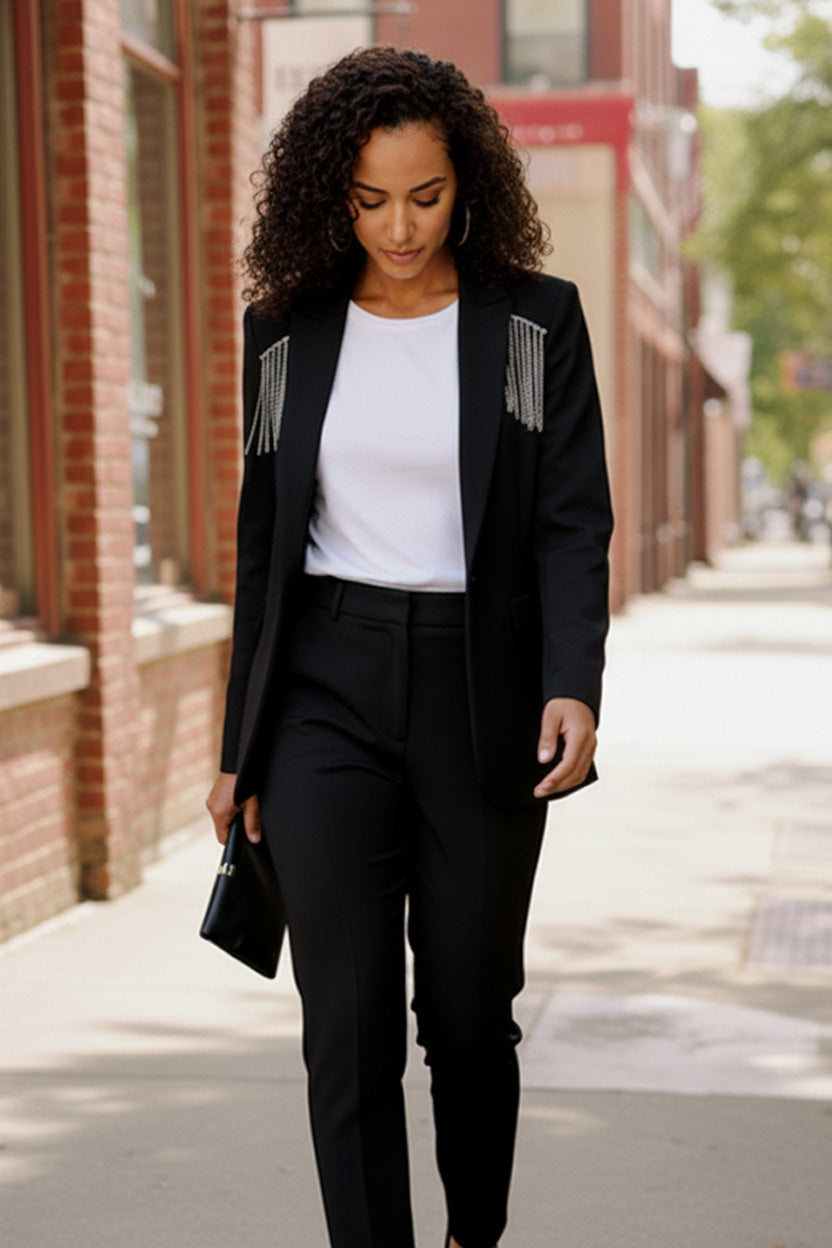Holiday Glam Tassel Blazer - Charming Charlie
