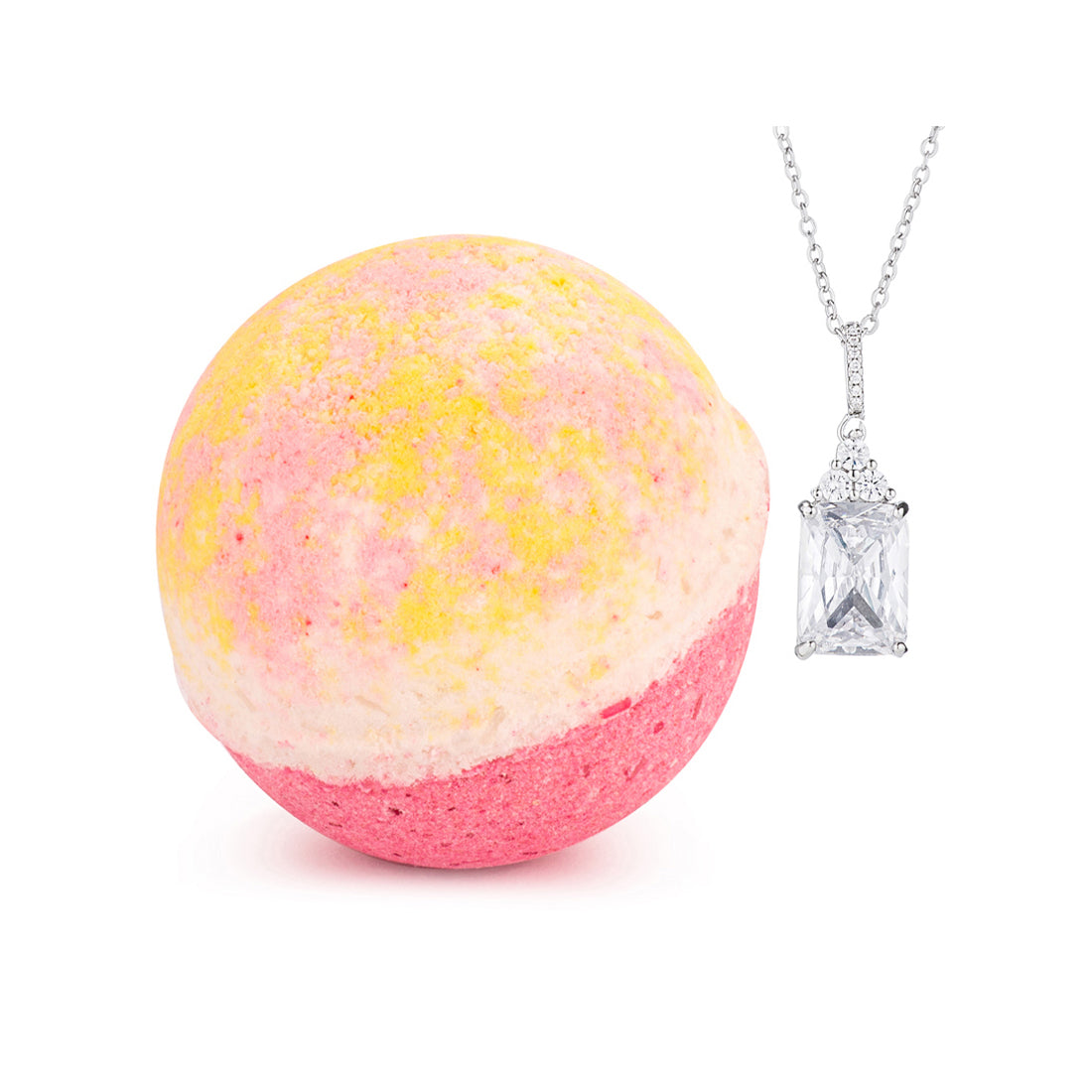 Blushing Peony 10oz Necklace Bath Bomb - Charming Charlie