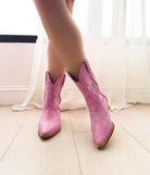 Bowie Metallic Boot in Pink - Charming Charlie