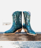 Bowie Metallic Boot in Teal - Charming Charlie