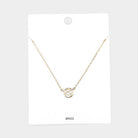 Gold Brass Metal Cut Out Soccer Ball Pendant Necklace