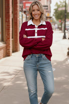 Prep School Chic Wine Polo - Charming Charlie