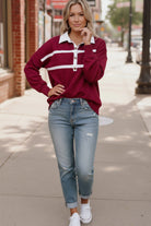 Prep School Chic Wine Polo - Charming Charlie