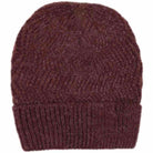 C.C Chevron Knitted Beanie With Cuff C.C Hat - Berry - Beanies
