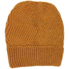 C.C Chevron Knitted Beanie With Cuff C.C Hat - Golden Cmel - Beanies