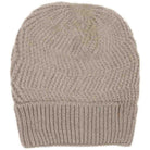 C.C Chevron Knitted Beanie With Cuff C.C Hat - Warm Gray - Beanies