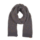 Dark Grey C.C Confetti Lightweight Speckled Knit Scarf Winter Scarf, Accent your look with this soft, highly versatile rectangular scarf, gives many options to dress up your attire, goes well with everything from jeans and a tee to work trousers and a sweater. A great wardrobe staple. Elevate your wardrobe with this special item