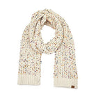 Oatmeal C.C Confetti Lightweight Speckled Knit Scarf Winter Scarf, Accent your look with this soft, highly versatile rectangular scarf, gives many options to dress up your attire, goes well with everything from jeans and a tee to work trousers and a sweater. A great wardrobe staple. Elevate your wardrobe with this special item
