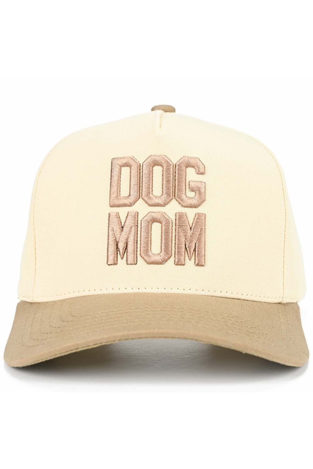 Beige C.C DOG MOM Embroidered Two Tone Trucker Cap combines functional design with a stylish statement. Featuring high-quality embroidery and a breathable mesh back, this cap offers comfort and durability for everyday wear. Its two-tone color scheme adds a modern touch, making it an ideal accessory for dog lovers who want to showcase their passion with subtle sophistication.