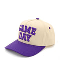 Purple C.C GAME DAY Embroidered Cotton Baseball Cap combines classic style with durable comfort. Crafted from high-quality cotton, this cap offers breathability and a soft feel, making it ideal for all-day wear. Its detailed embroidery adds a refined touch, perfect for game day or casual outings. Adjustable sizing ensures a secure fit, while the structured design maintains shape and provides sun protection. This cap is a versatile accessory that blends functionality with a polished look.