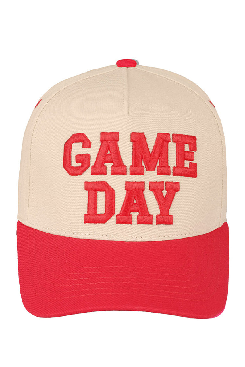 Red C.C GAME DAY Embroidered Cotton Baseball Cap combines classic style with durable comfort. Crafted from high-quality cotton, this cap offers breathability and a soft feel, making it ideal for all-day wear. Its detailed embroidery adds a refined touch, perfect for game day or casual outings. Adjustable sizing ensures a secure fit, while the structured design maintains shape and provides sun protection. This cap is a versatile accessory that blends functionality with a polished look.