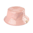 Rose C.C Kids Shiny Solid Color Reflective Enamel Detailed Rain Bucket Hat; this rain hat is snug on the head and works well to keep rain off the head, out of the eyes, and also the back of the neck. Wear it to lend a modern liveliness above a raincoat on trans-seasonal days in the city. Perfect Gift for that fashion-forward friend