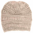 Rose_Mix- C.C Mixed Color Knitted Ponytail Beanie Stylish Comfy Warm Winter Hat; reach for this classic toasty hat to keep you nice n warm in the chilly winter weather, the wintry touch finish to your outfit. Perfect Gift Birthday, Christmas, Holiday, Anniversary, Stocking Stuffer, Secret Santa, Valentine's Day, Loved One, BFF