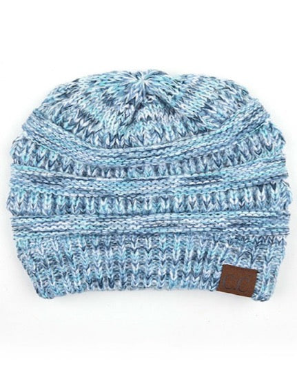 Denim Multi C.C Multicolor Diagonal Garter Stitch Knitted Beanie Warm Winter Hat; reach for this classic toasty hat to keep you nice n warm in the chilly winter weather, the wintry touch finish to your outfit. Perfect Gift Birthday, Christmas, Holiday, Anniversary, Stocking Stuffer, Secret Santa, Valentine's Day, Loved One, BFF