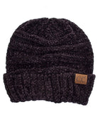 Black C.C Oversized Chenille Knitted Beanie Stylish Comfy Warm Winter Hat; reach for this classic toasty hat to keep you nice n warm in the chilly winter weather, the wintry touch finish to your outfit. Perfect Gift Birthday, Christmas, Holiday, Anniversary, Stocking Stuffer, Secret Santa, Valentine's Day, Loved One, BFF