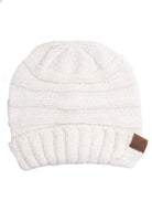 Ivory C.C Oversized Chenille Knitted Beanie Stylish Comfy Warm Winter Hat; reach for this classic toasty hat to keep you nice n warm in the chilly winter weather, the wintry touch finish to your outfit. Perfect Gift Birthday, Christmas, Holiday, Anniversary, Stocking Stuffer, Secret Santa, Valentine's Day, Loved One, BFF
