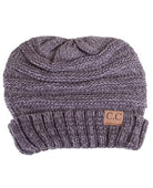 Grey C.C Slouchy Two-Tone Detailed Knitted Beanie Comfy Warm Winter Hat; reach for this classic toasty hat to keep you nice n warm in the chilly winter weather, the wintry touch finish to your outfit. Perfect Gift Birthday, Christmas, Holiday, Anniversary, Stocking Stuffer, Secret Santa, Valentine's Day, Loved One, BFF