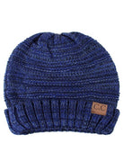 Navy C.C Slouchy Two-Tone Detailed Knitted Beanie Comfy Warm Winter Hat; reach for this classic toasty hat to keep you nice n warm in the chilly winter weather, the wintry touch finish to your outfit. Perfect Gift Birthday, Christmas, Holiday, Anniversary, Stocking Stuffer, Secret Santa, Valentine's Day, Loved One, BFF