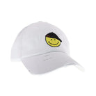 White C.C Smiley Face Embroidered Criss Cross High Pony C.C Ball Cap combines practical design with playful style. Featuring an embroidered smiley face and a criss-cross opening at the back, this cap is tailored to comfortably fit high ponytails. Made from durable, breathable fabric, it ensures a secure fit and all-day comfort, making it an excellent choice for active lifestyles or casual wear. This cap offers a smart solution for those who want to keep their hair up without sacrificing style. 