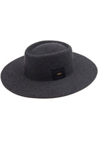 Dark Grey C.C Wool Felt Brim Detailed Panama Summer Sun Hat With Wide Band Trim; Unique, timeless & classic Summer Sun Fedora Hat has a wide strap trim material accent. Trendy Birthday, Holiday Gift, Christmas Gift, Regalo de Navided, Bad hair days, casual everyday wear, Anniversary Gift, Fall Outfit, Cool Fashion Fedora, Valentine's Day Gift