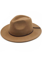 Taupe C.C Wool Felt Detailed Panama Summer Sun Hat With Leather Bow Trim; Unique, timeless & classic Summer Sun Fedora Hat has a ribbon band trim material accent. Trendy Birthday, Holiday Gift, Christmas Gift, Regalo de Navided, Bad hair days, casual everyday wear, Anniversary Gift, Fall Outfit, Cool Fashion Fedora, Valentine's Day Gift