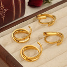 Titanium Steel Layered Wrap Ring - Charming Charlie