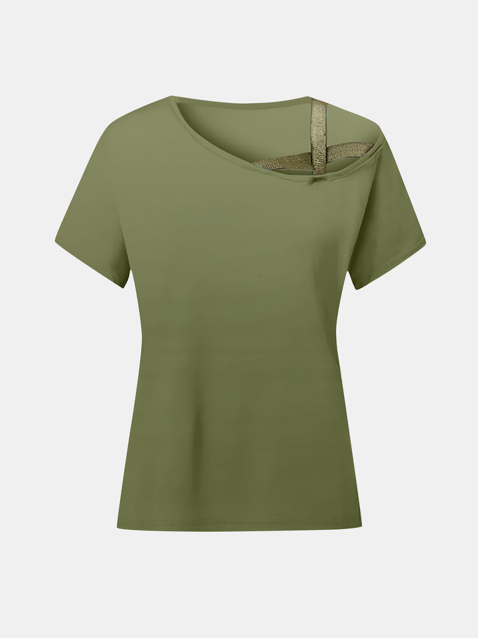 Asymmetric Neck T-Shirt