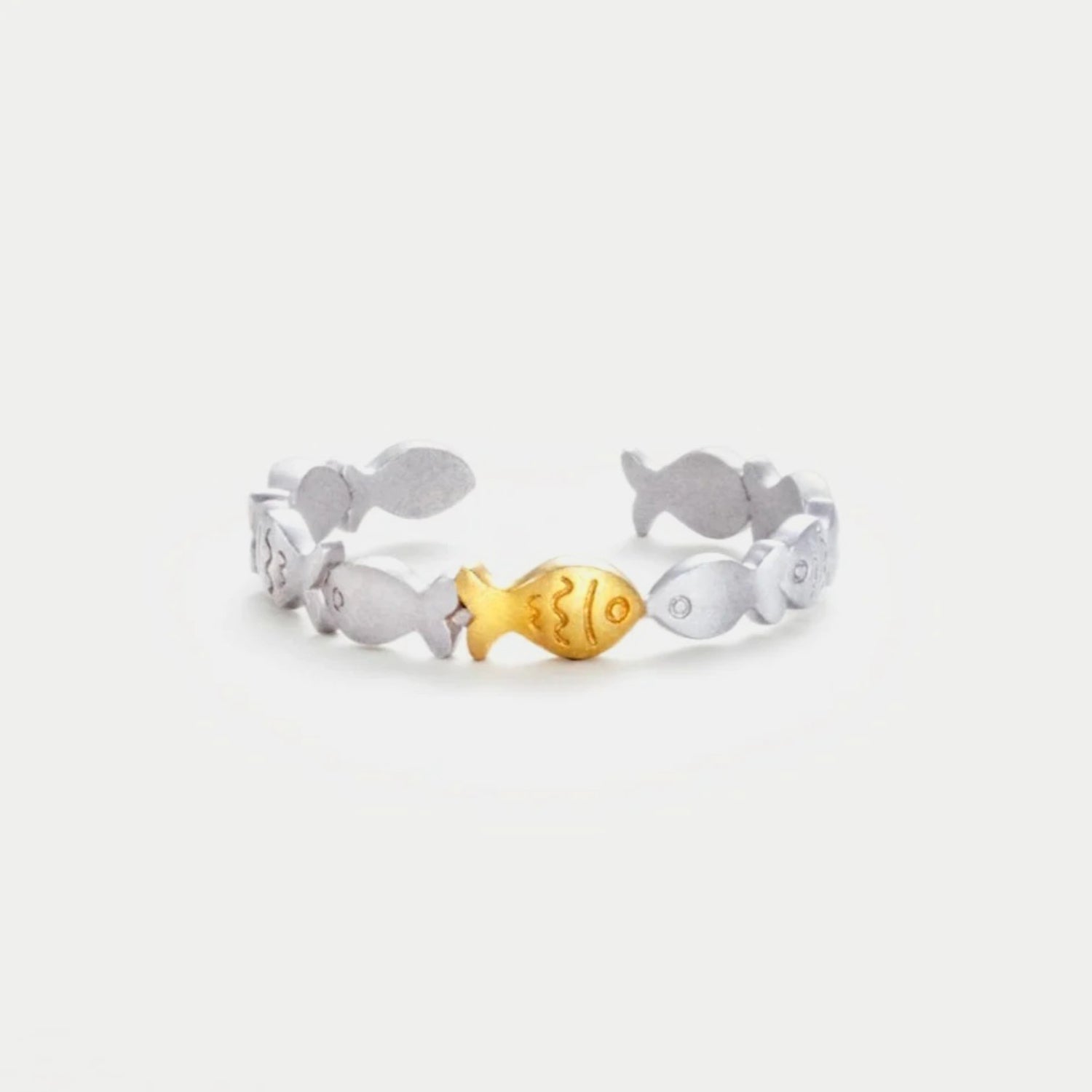 925 Sterling Silver Fish Open Ring - Charming Charlie