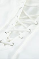 Lace Up Long Sleeve Hoodie - Charming Charlie