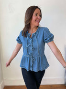 PREORDER: Sweet Escape Peplum Top - Charming Charlie