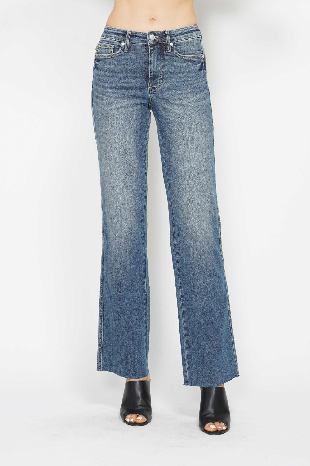 Judy Blue Full Size Tummy Control Straight Jeans - Charming Charlie