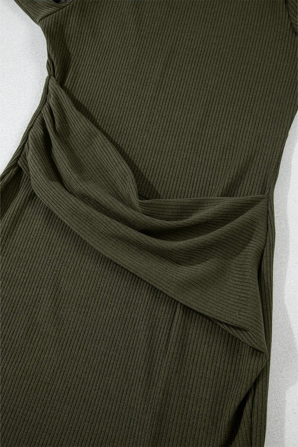 Sample Slit Round Neck Long Sleeve Mini Dress Sample Slit Round Neck Long Sleeve Mini Dress