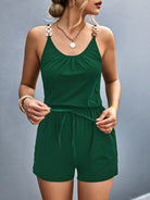 Scoop Neck Romper with Pockets - Charming Charlie