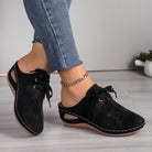 Lace-Up Round Toe Wedge Sandals - Charming Charlie