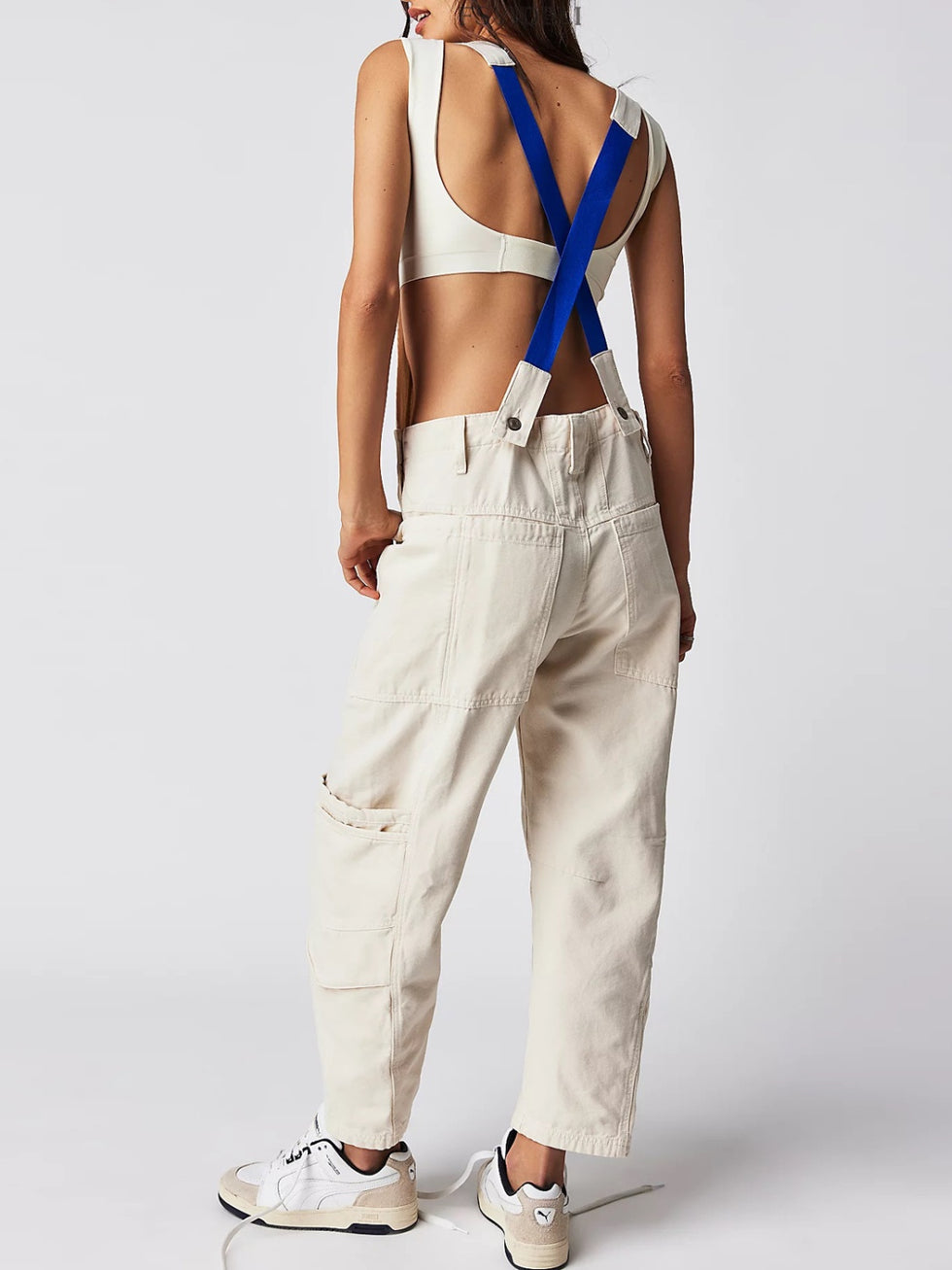 Pocketed Wide Strap Overall