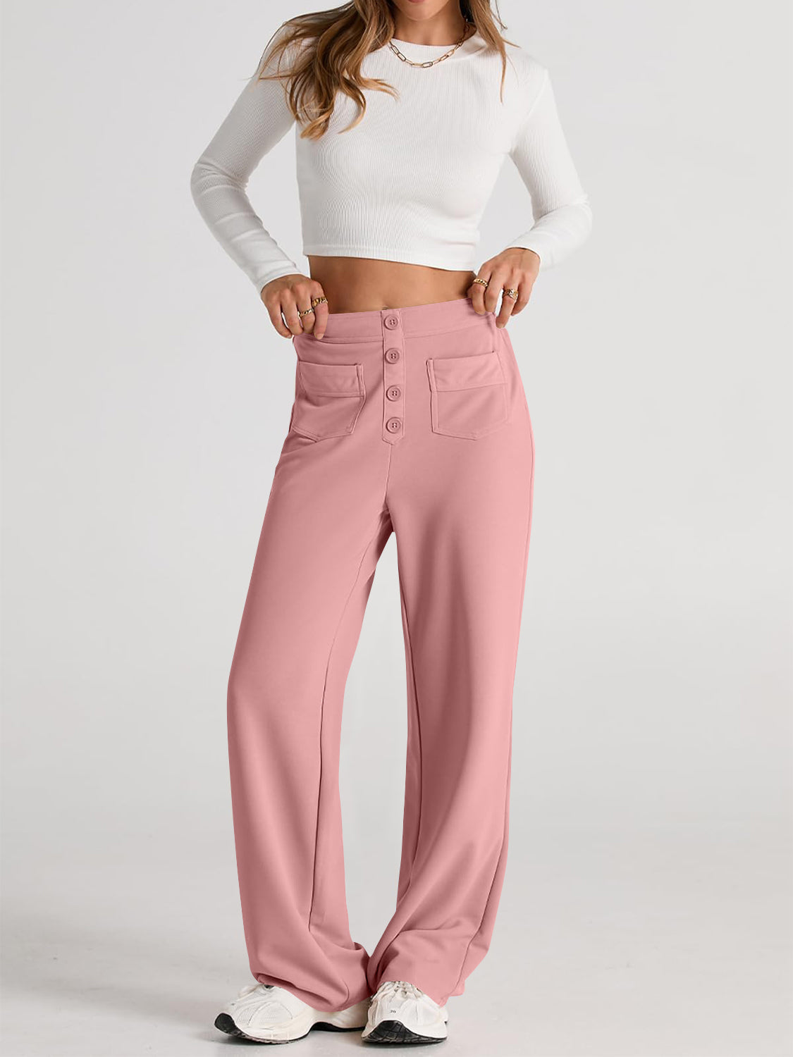 High Waist Wide Leg Pants - Charming Charlie