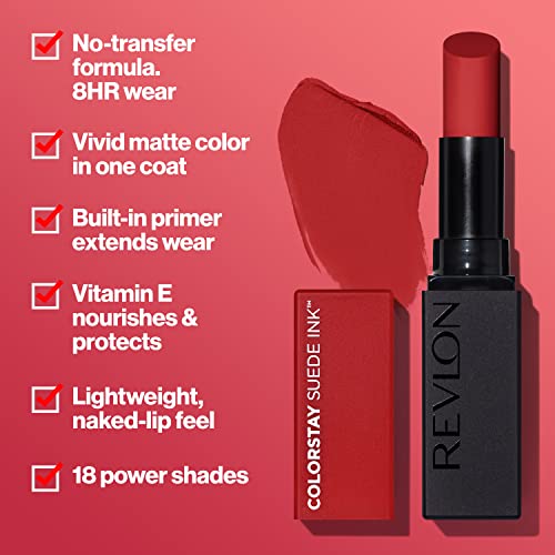 REVLON Lipstick, ColorStay Suede Ink, Built-in Primer - Charming Charlie