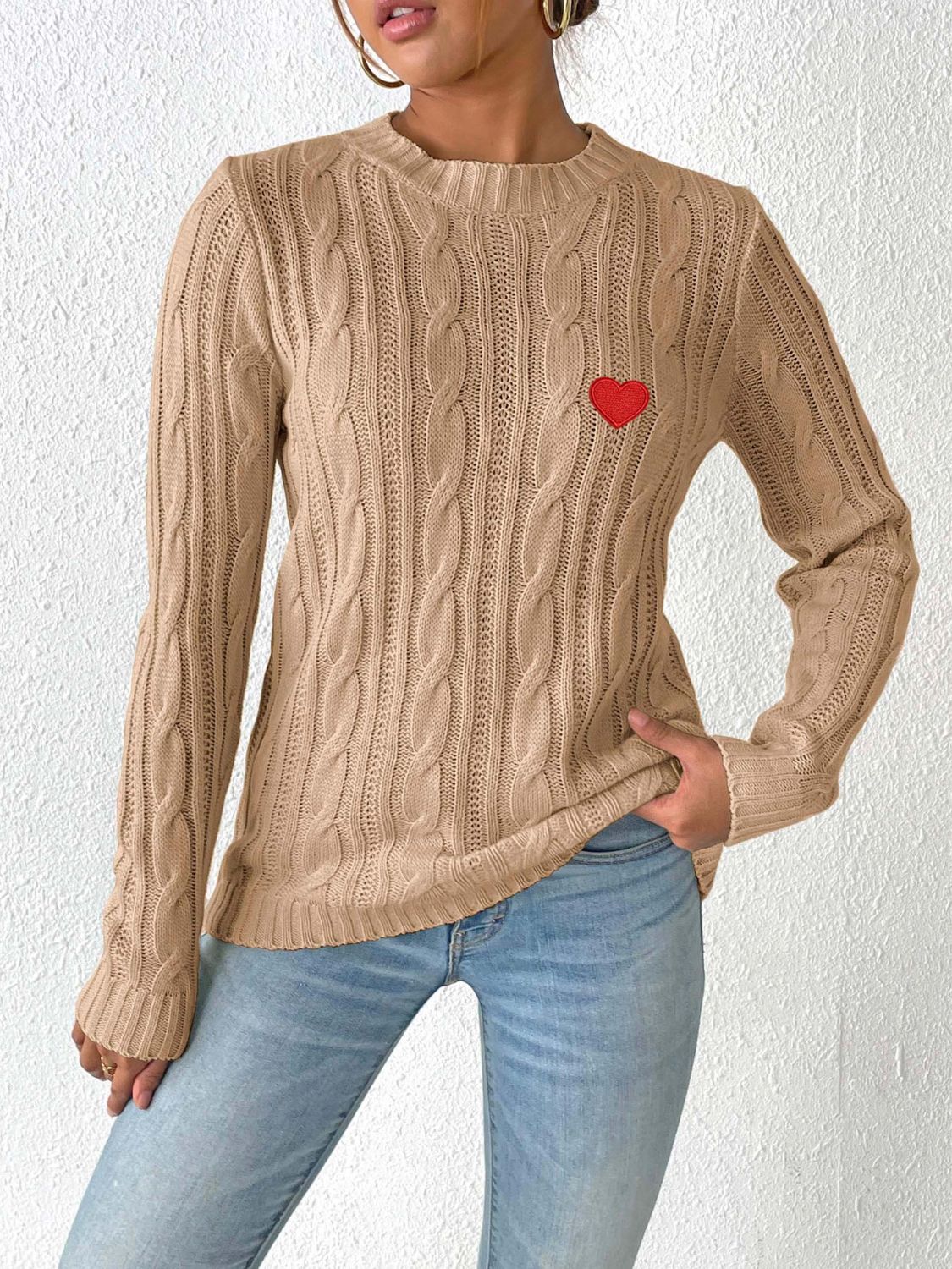 andmary Heart cable knit set アンドマリー Heart cable knit set