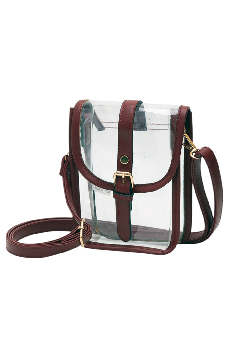 Burgundy Clear Crossbody Stadium Concert Transparent Bag is expertly crafted to comply with venue security standards while offering practical functionality. Its fully transparent design enables swift security checks, and the adjustable crossbody strap provides comfortable, hands-free wear. Made from durable, lightweight materials, this bag is perfect for concerts, sports events, and festivals, ensuring your belongings stay secure and easily accessible throughout the event.