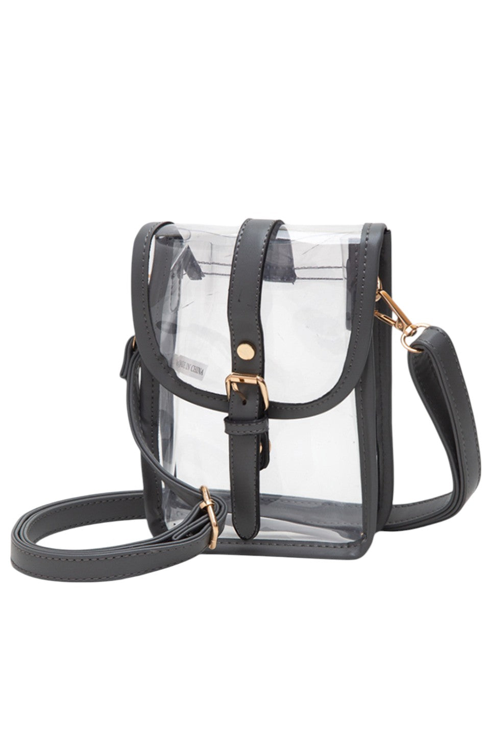 Gray Clear Crossbody Stadium Concert Transparent Bag is expertly crafted to comply with venue security standards while offering practical functionality. Its fully transparent design enables swift security checks, and the adjustable crossbody strap provides comfortable, hands-free wear. Made from durable, lightweight materials, this bag is perfect for concerts, sports events, and festivals, ensuring your belongings stay secure and easily accessible throughout the event.