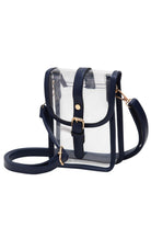 Navy Clear Crossbody Stadium Concert Transparent Bag is expertly crafted to comply with venue security standards while offering practical functionality. Its fully transparent design enables swift security checks, and the adjustable crossbody strap provides comfortable, hands-free wear. Made from durable, lightweight materials, this bag is perfect for concerts, sports events, and festivals, ensuring your belongings stay secure and easily accessible throughout the event.